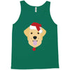 golden retriever dog with red santa's hat Tank Top