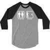 fishing   problem solved mens funny 3/4 Sleeve Shirt