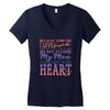 my mom is in heaven forever Women's V-Neck T-Shirt