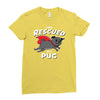 rescued by pug Ladies Fitted T-Shirt