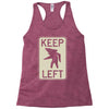 keep left shark Racerback Tank