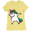 DABBİNG LEPRECHAUN UNİCORN Ladies Fitted T-Shirt