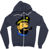 captain haddock tintin cartoon comic Zipper Hoodie