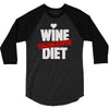 wine diet challenge accepted 3/4 Sleeve Shirt