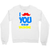 moustache you to be my valentine Crewneck Sweatshirt