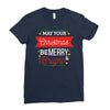 may your christmas be merry &amp; bright Ladies Fitted T-Shirt