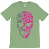 two coloured patterned skull   mens funny T-Shirt