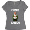 omg santa will ferrell Women's Triblend Scoop T-shirt