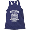 Super Cool Granddad Of A Freaking Awesome Granddaughter Racerback Tank