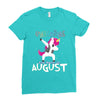 Born Unicorns-Born August Ladies Fitted T-Shirt