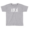 evolution of cricket white silhouette Toddler T-shirt