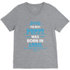 The Best Papa Was Born In April V-Neck Tee