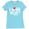 i love the 90's  musik dj fun Ladies Fitted T-Shirt