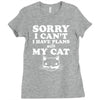 sorry i can't i have plans with my cat lady funny Ladies Fitted T-Shirt