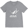 i do all my own stunts ski V-Neck Tee