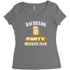 bachelor party drinking team wedding groomsmen bridal funny Women's Triblend Scoop T-shirt