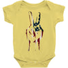 peace and love usa flag Baby Onesie
