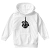 middle finger skeleton bone skull grafitti art Youth Hoodie