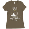 Dad And Son Fishing Partners For Life Ladies Fitted T-Shirt