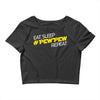 eat, sleep, pewpew, repeat Crop Top
