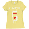 chappie robot movie logo Ladies Fitted T-Shirt