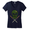 skull grass Women's V-Neck T-Shirt