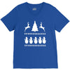 christmas scene reindeer funny V-Neck Tee