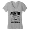 I&rsquo;m Called Auntie Because I&rsquo;m Way Too Cool To Be Called Grandma Women's V-Neck T-Shirt