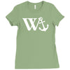 w anchor mens funny offensive Ladies Fitted T-Shirt