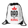 dad you are the king Drawstring Bags