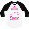 Celebrating With the 6th Birthday Queen 3/4 Sleeve Shirt