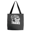 i like trains Tote Bags