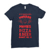 horror movies, pizza and beer Ladies Fitted T-Shirt