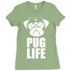 pug life dog Ladies Fitted T-Shirt
