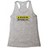 warning offensive mens funny Racerback Tank