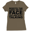 rude slogan Ladies Fitted T-Shirt