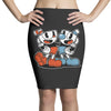 cuphead and mugman Pencil Skirts