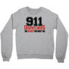 911 dispatcher heroes black logo Crewneck Sweatshirt