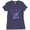 over 9000 80's Ladies Fitted T-Shirt