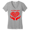 autism mom my heart Women's V-Neck T-Shirt
