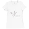 miss scissors rhinestone Ladies Fitted T-Shirt