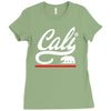 cali bear Ladies Fitted T-Shirt
