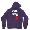 well hung endowed christmas stocking funny Unisex Hoodie