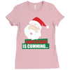 santas cumming Ladies Fitted T-Shirt