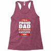 proud dad son Racerback Tank