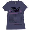 July Girl Facts Leo Ladies Fitted T-Shirt