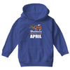 Halloween Kings Are Born In April Youth Hoodie