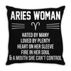 Aries Woman Throw Pillow
