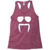 aviator sunglasses horseshoe fu manchu biker mustache Racerback Tank
