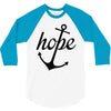 hope anchor religious 3/4 Sleeve Shirt